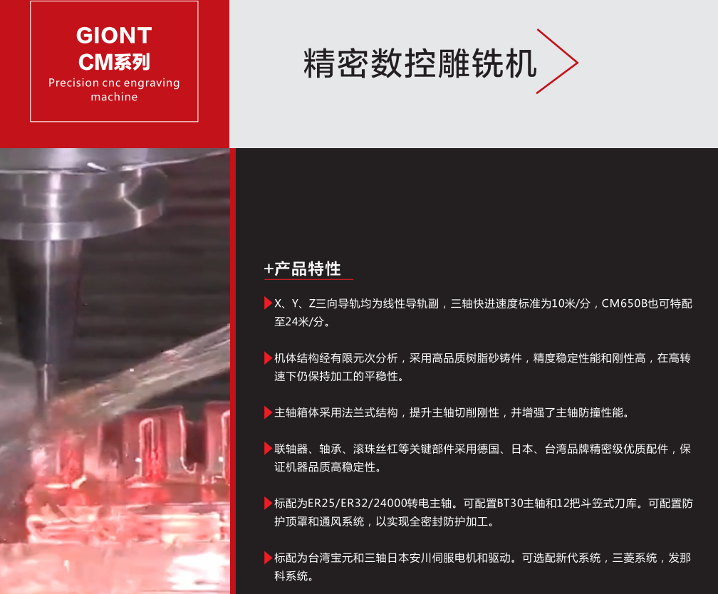 GOINT精密數(shù)控雕銑機(jī)CM系列捷甬達(dá)